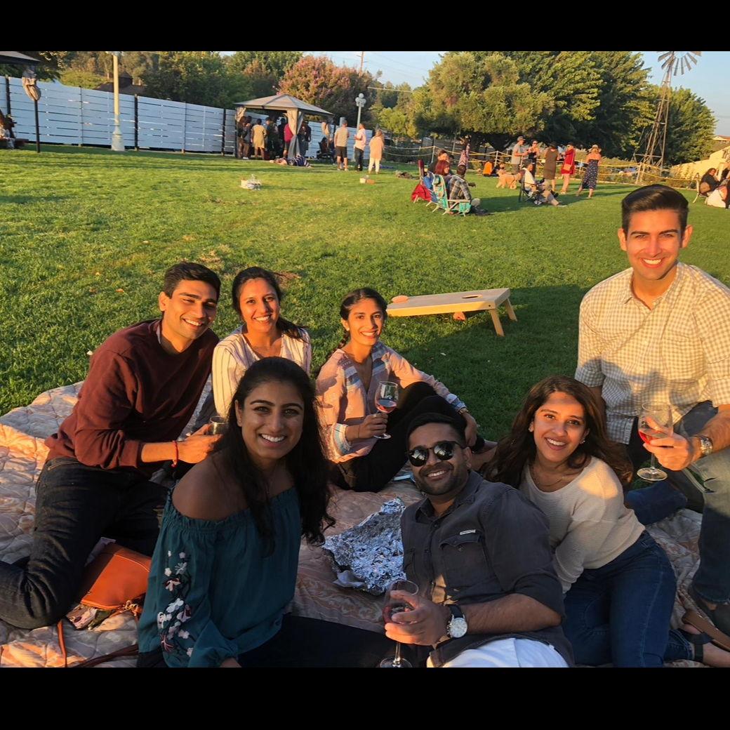 Wine tasting with Neelam's family friends