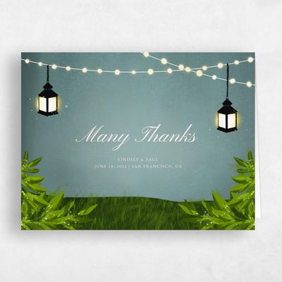 Teal, Green Wedding Thank You - Marietta Classic