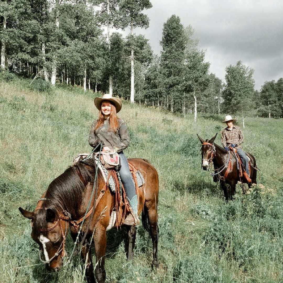 Horseback riding before Britton left on his mission