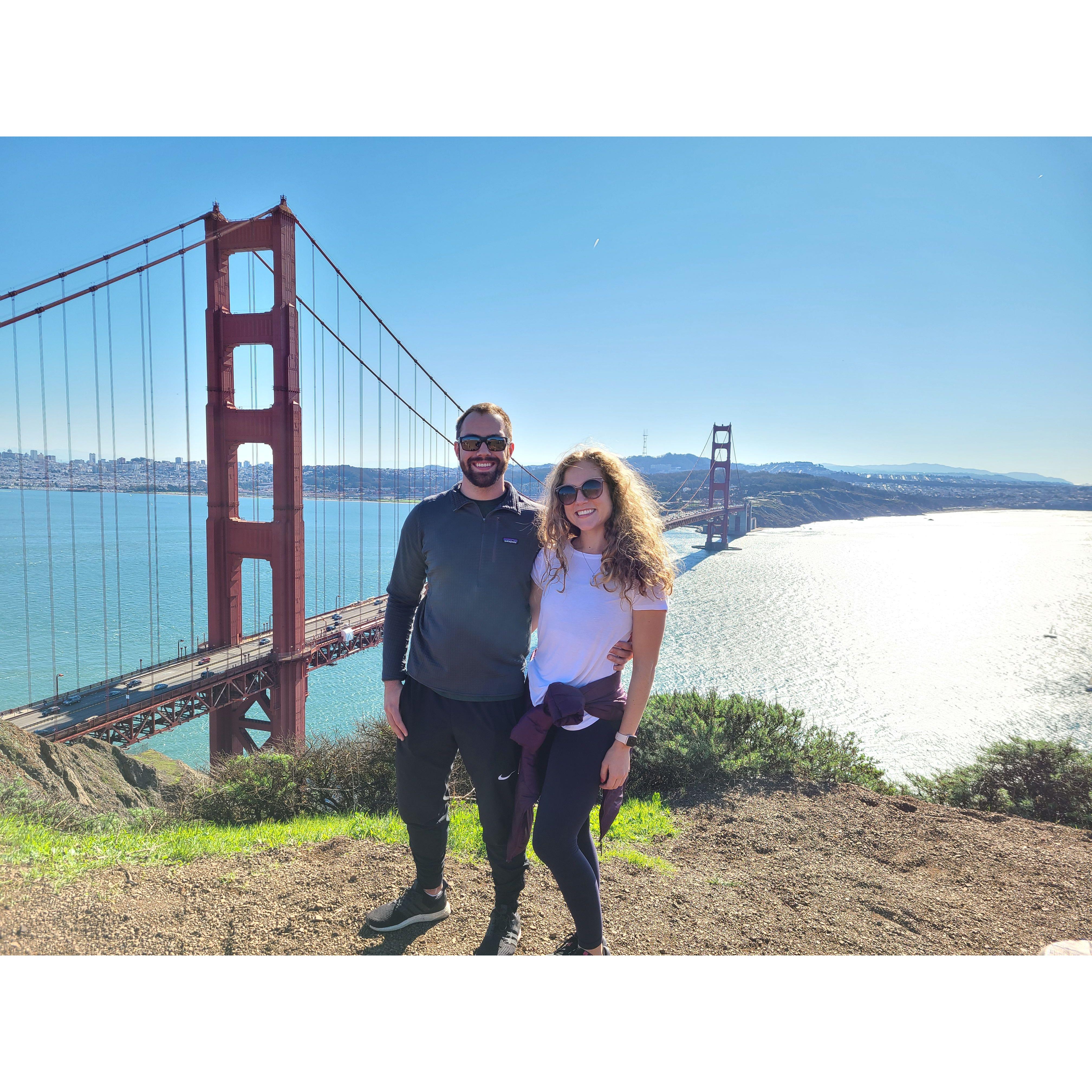 Annie and Michael at the Golden Gate Bridge!