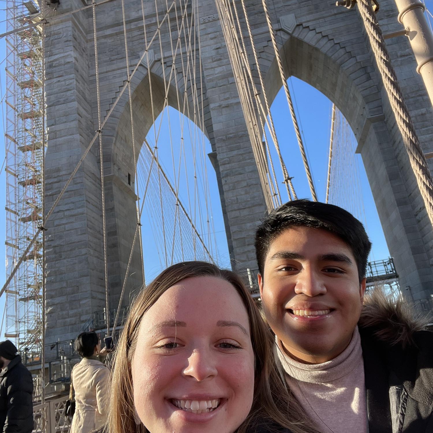 First time visiting the Brooklyn Bridge!