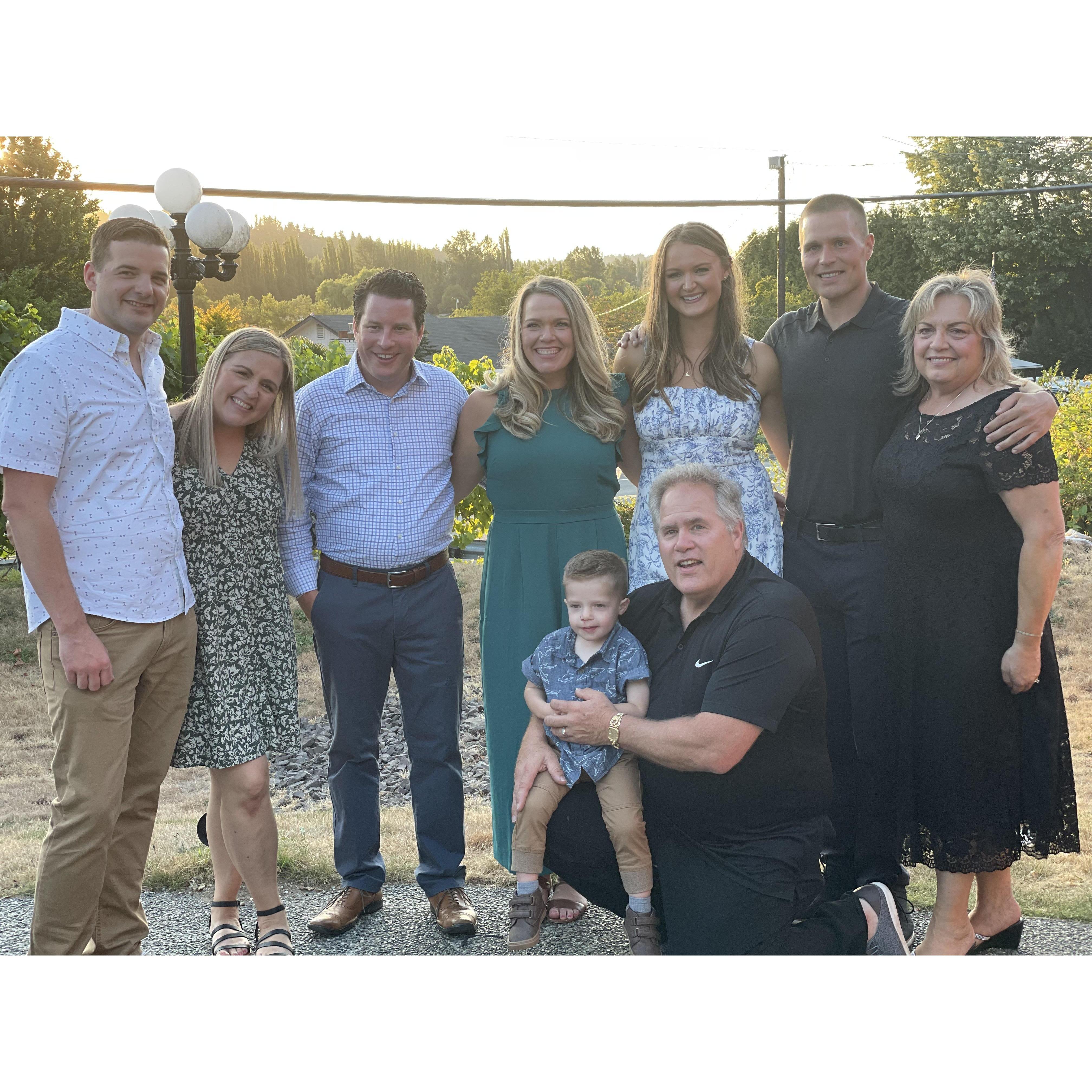 Kizer Family at our Engagement Party, July 2021