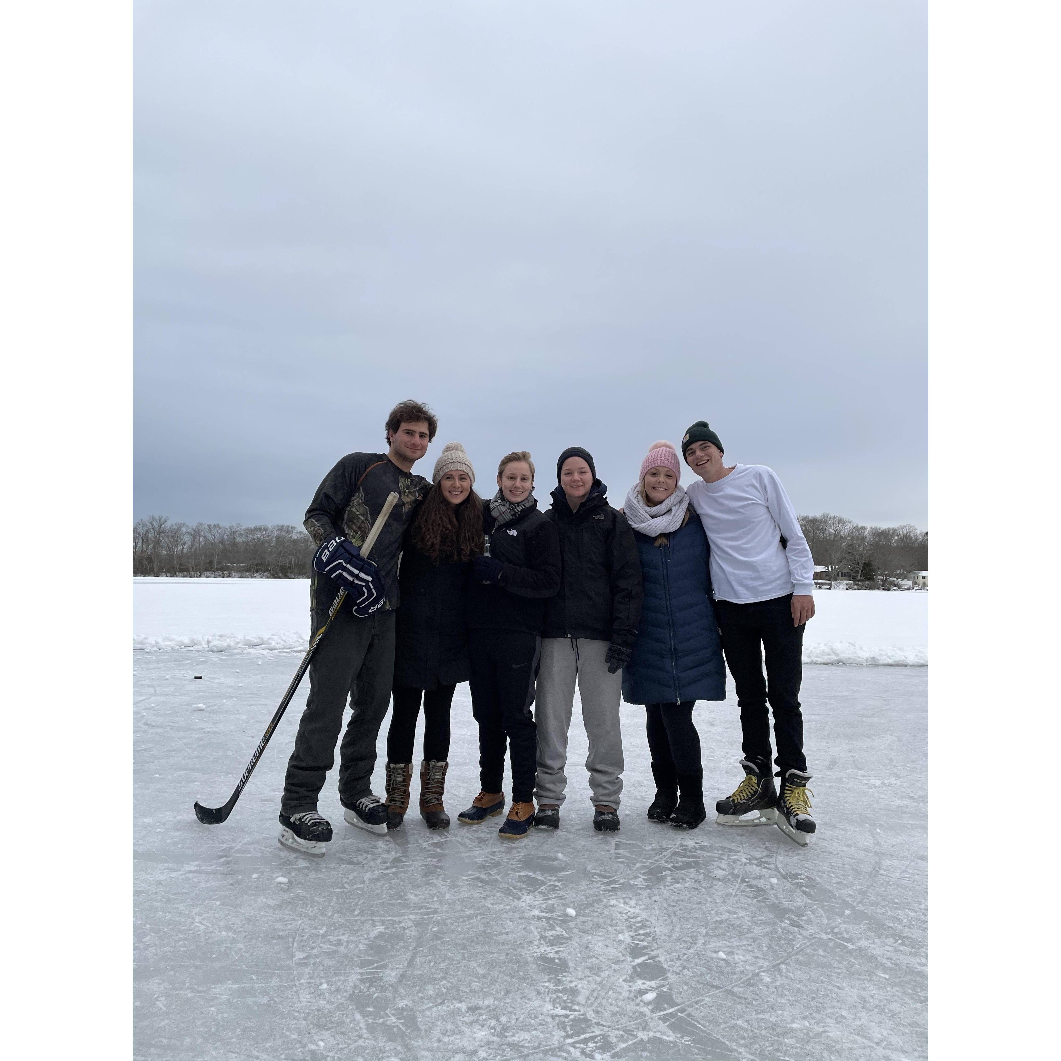First time ice-skating with our circle of friends. Joey & McKenzie and David & Kelsey.