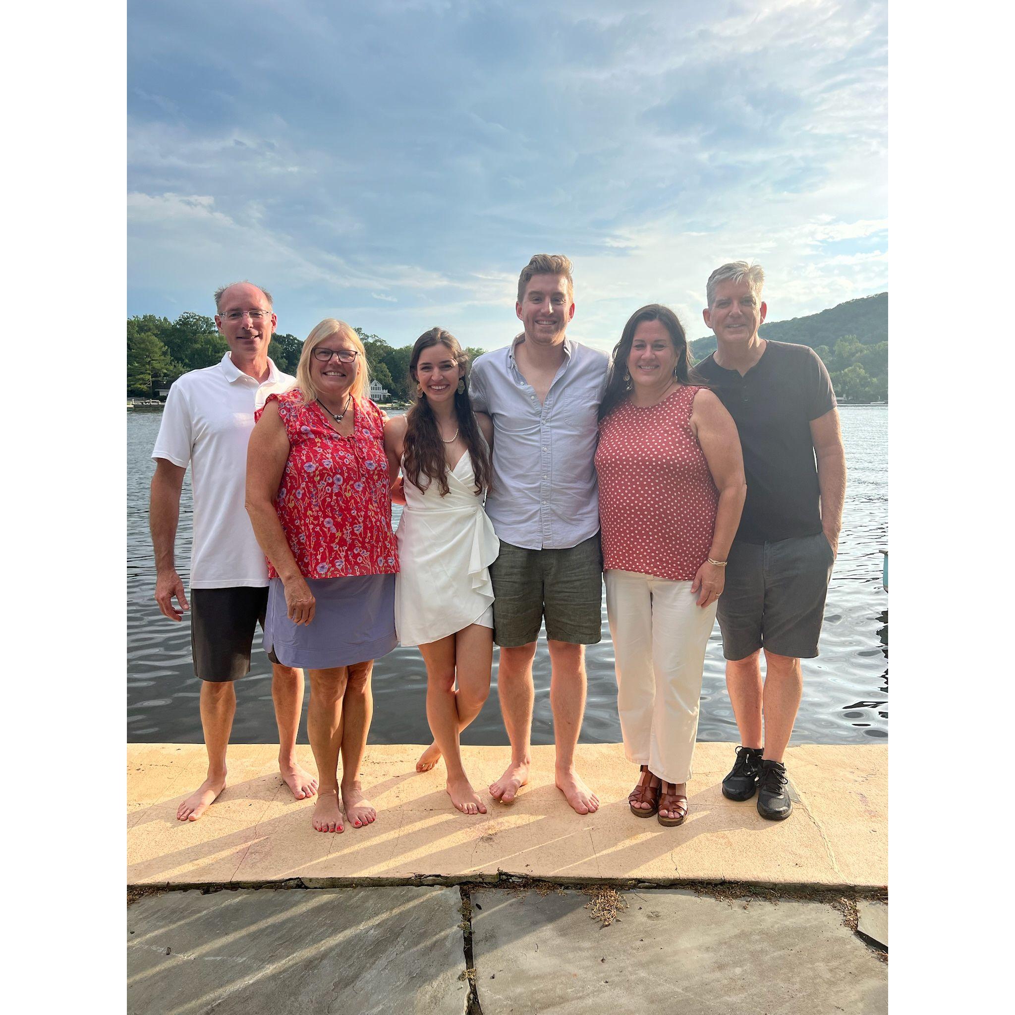 Engagement Party at Indian Lake | Left: Jay & Monica (Kate's parents),
Right: Kim & Ty (Zach's parents)