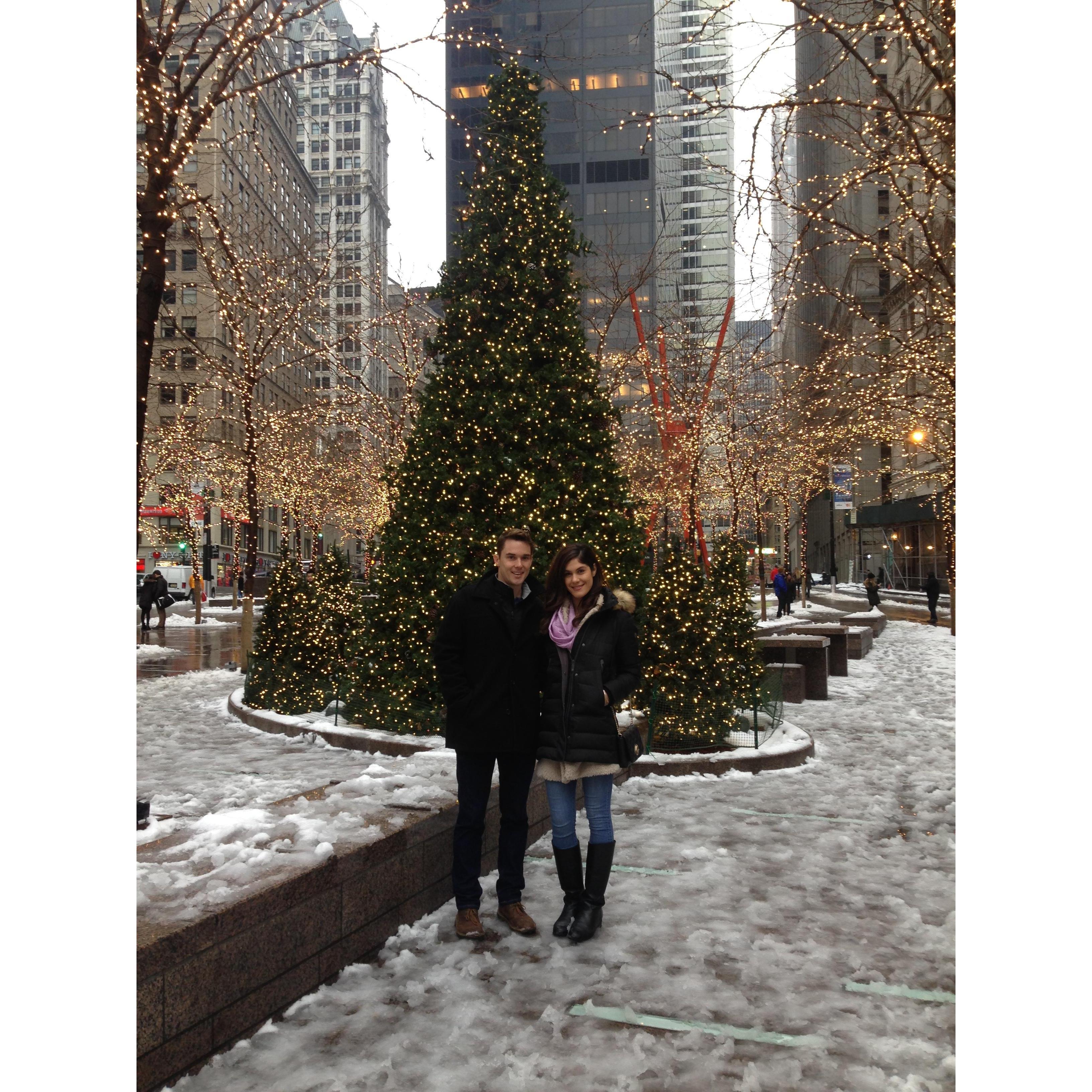 Andrea's 1st white Christmas with Andrew in New York City,