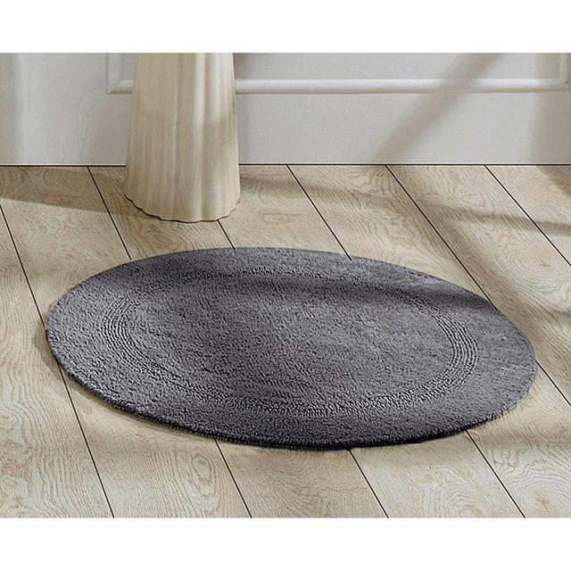 30" Round Lux Collection Bath Rug Gray - Better Trends