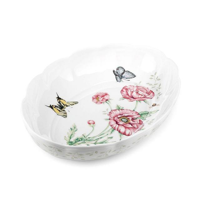 Lenox Butterfly Meadow Scalloped Oval Baker