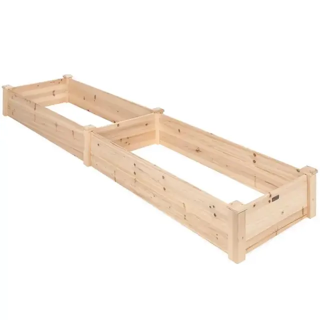 8 ft. x 2 ft. Wood Raised Garden Bed
