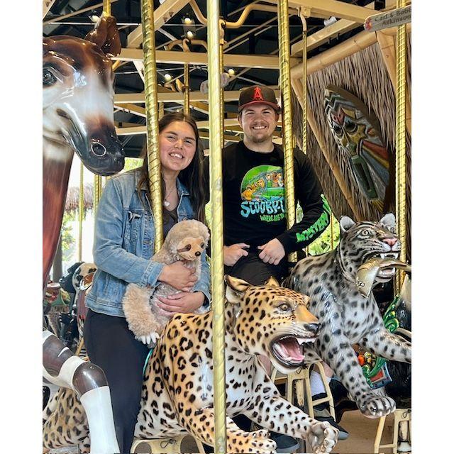 Carousel fun at the San Diego Safari Park on Savannah's 24th birthday!