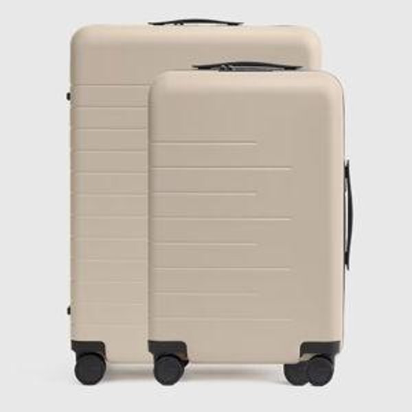Carry-On & Medium Check-In Suitcase Set in Tan