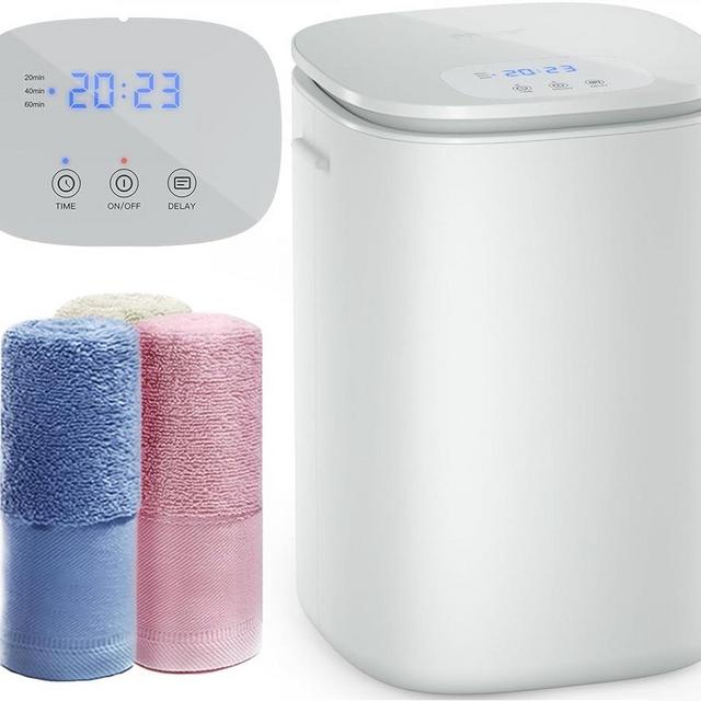 Towel Warmer Bucket, 26L Large Towel Warmers with Auto Keep Warm Feature, Heat Time 20/40/60 Min Adjustable and Delay Time Up to 24 Hours, Hot Towel Warmer for Bathroom, Ideal Gift for Mother, Father