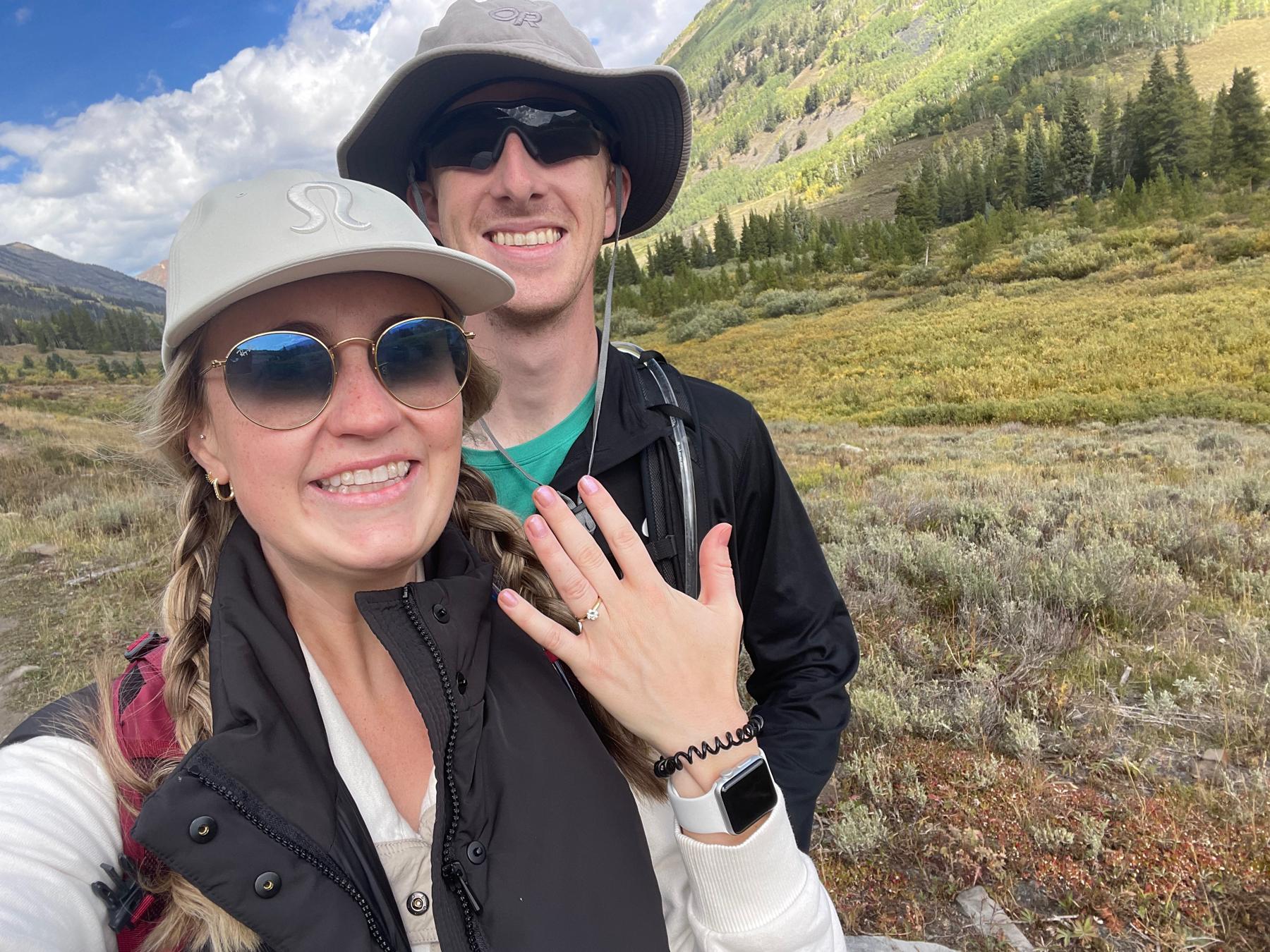 the moment after getting engaged in Colorado❣️