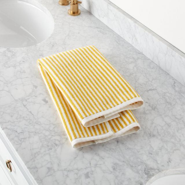 Hemi Organic Yellow Stripe Hand Towel