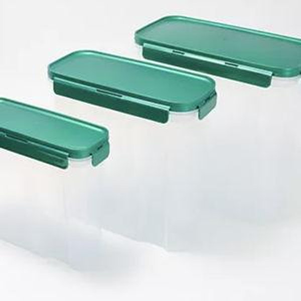 Jade Green LocknLock 3-Piece Rectangle Pantry Storage Set - QVC.com