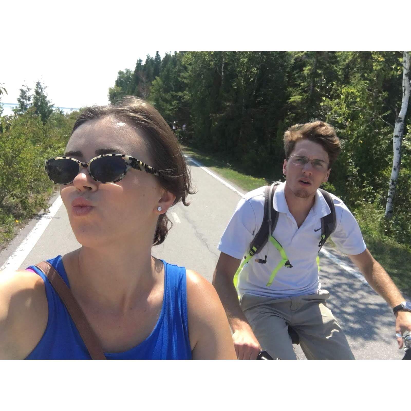 Biking in Mackinac Island