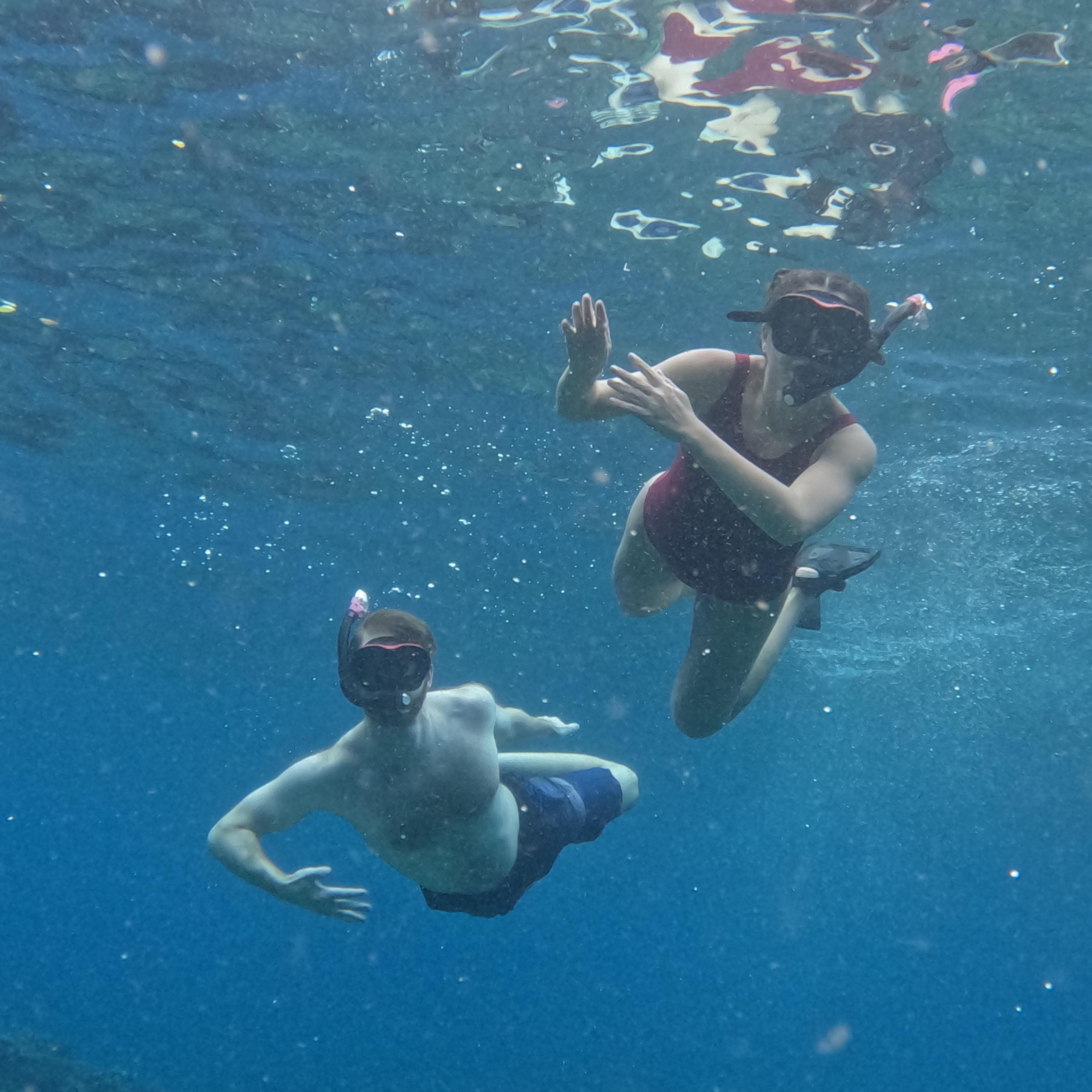 Bali, Indonesia | A day spent out on a boat and snorkeling. Ethan's diving was definitely way better than Amy's, but we managed to get a couple decent pictures.