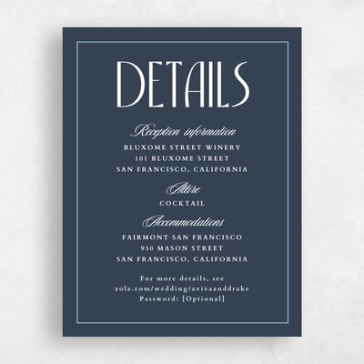 Navy Blue Wedding Enclosure - Trogir