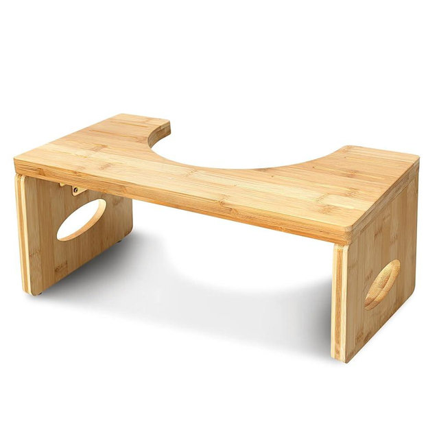 Toilet Stool,7 Inches H Foldable Bamboo Squat Poop Stool for Children Adults Seniors,Easy to Use,Sturdy Potty Stool for Bathroom Toilet.