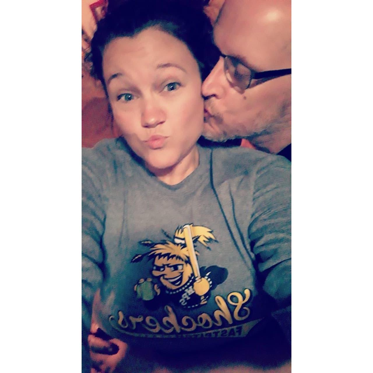 Smoochies in the garage!