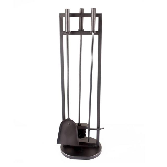 Pleasant Hearth 4pc Classic Fireplace Tool Set Black