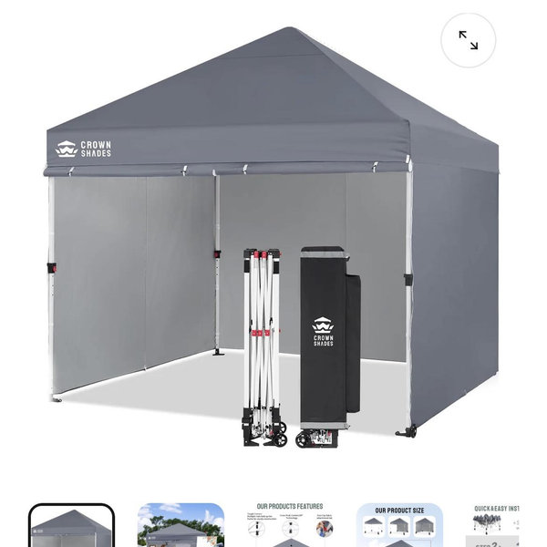 8x8 Commercial Pop Up Canopy 4 Sidewalls