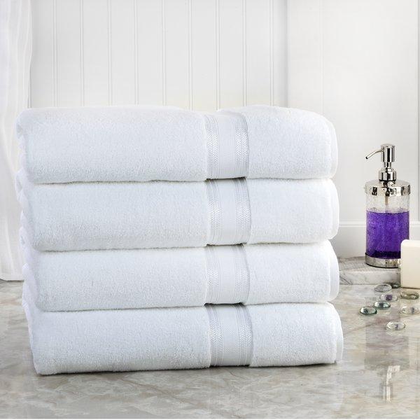 Brecken 100% Cotton Bath Sheet - Set of 4