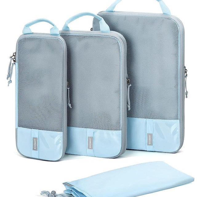 Compression Packing Cubes for Suitcases, BAGSMART 6 Set/4 Set/2 Set Travel Organizer Cubes for Travel Essentials, Expandable Luggage Suitcase Organizer Bags Set, Lightweight Packing Organizers as Travel Accessories for Women / Men