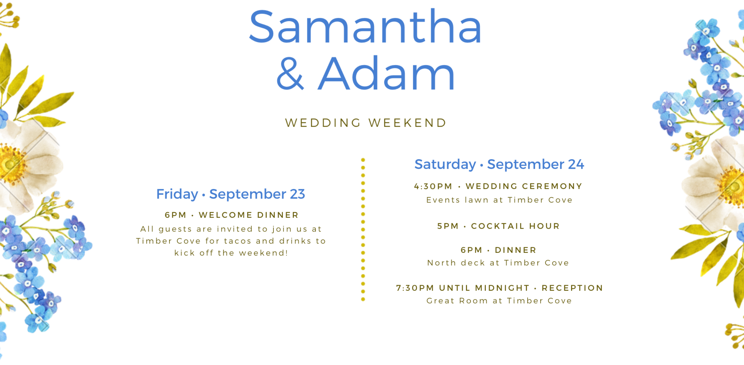 The Wedding Website of Adam Groth and Samantha Curiale