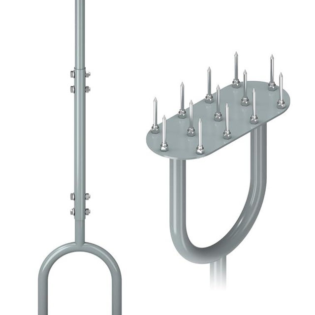 Senvert Lawn Aerator Spike Manual Yard Aerator with 13 Iron Spikes, Lawn Grass Aeration Tool, Garden Tool for Aerating Lawn Soil, Improves Lawn Health, Gray, JS-001
