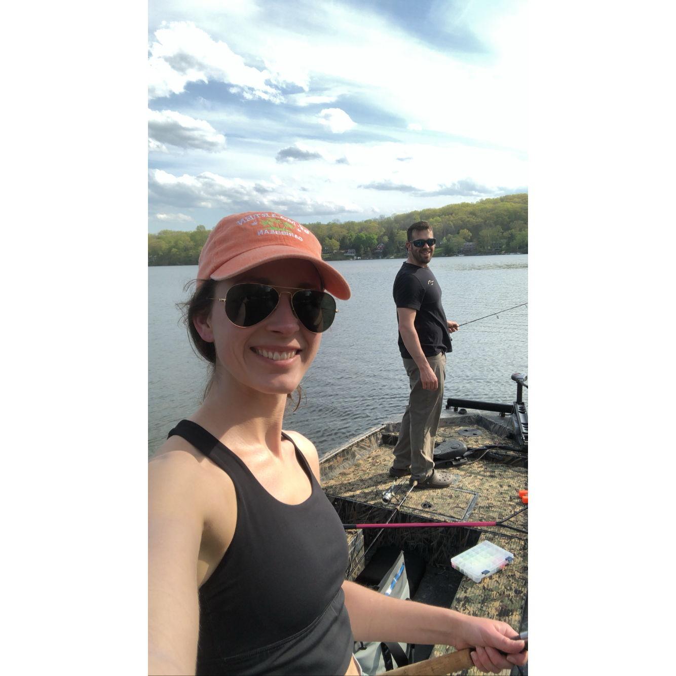 Mark got Lauren into fishing. We love catching crappie together in the spring!