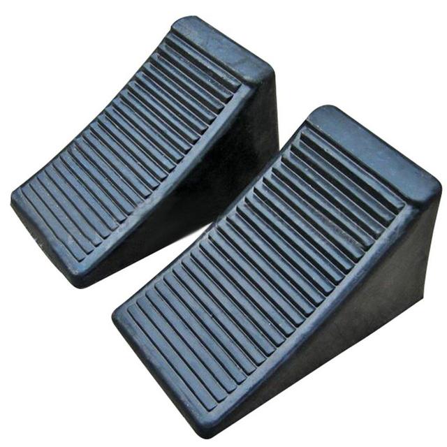 Fasmov Solid Rubber Heavy Duty Wheel Chock -2 Pack