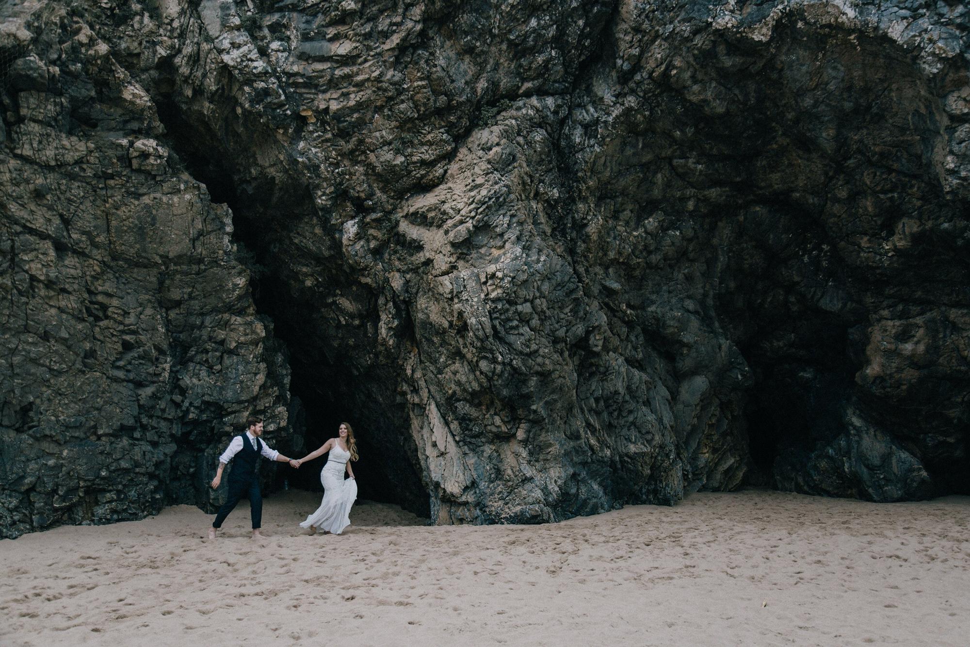 Our Portugal Elopement at the Monserrate Palace chapel ruins Photos by Jenna Mahr