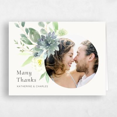 Green Spring Wedding Thank You - Cricket Portrait