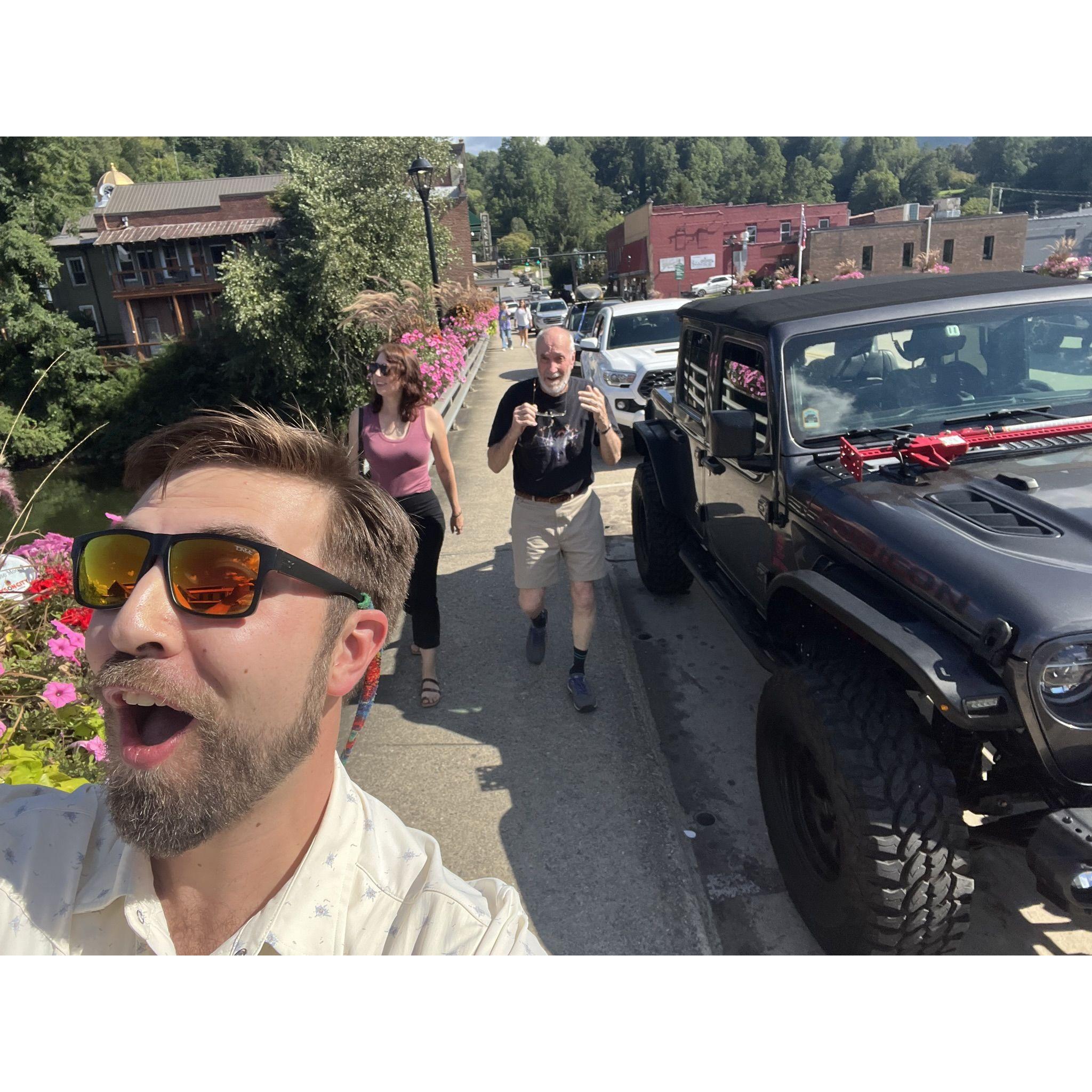 Charlie meets Dick and Sue in Bryson City!