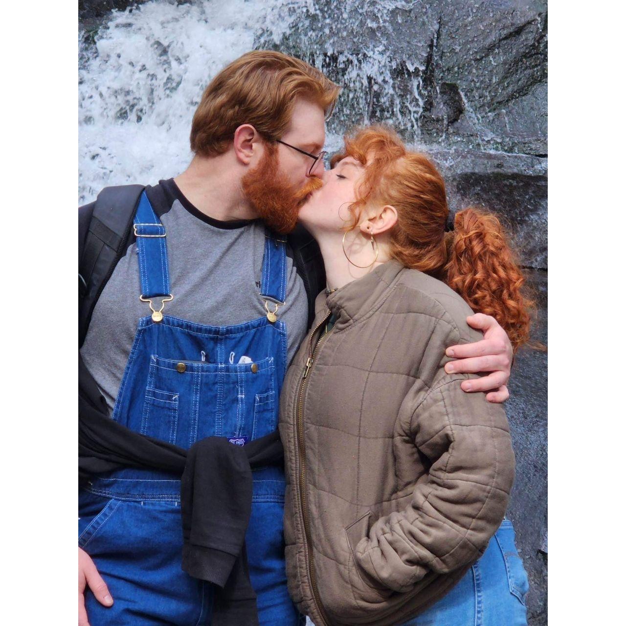 A beautiful moment captured by friends on a hike in the mountains.