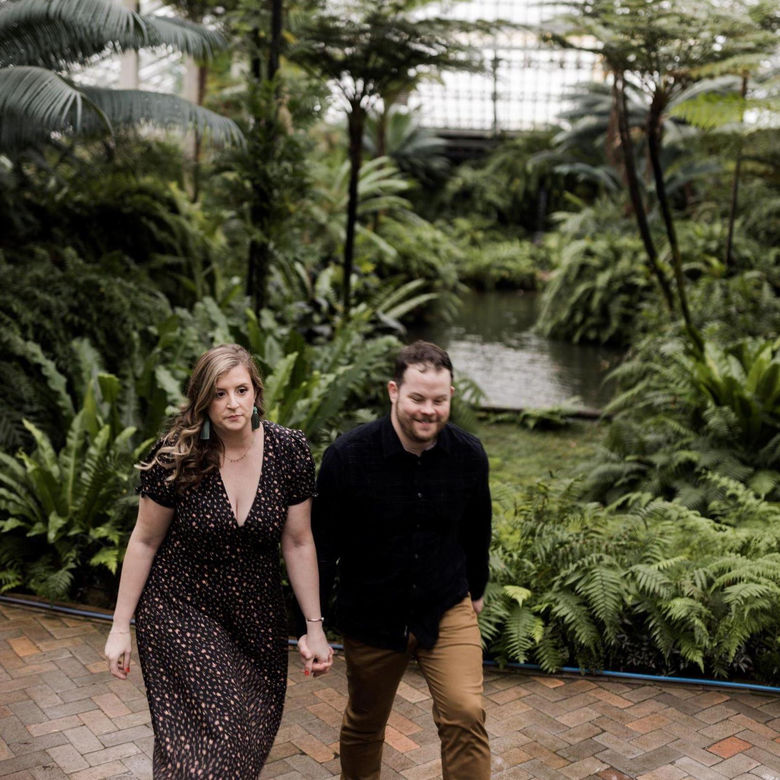 It was so warm on the day of our first date that the refrigerator broke where our reservation had been scheduled. Without thinking it through, we went to the Garfield Park Conservatory - A greenhouse!