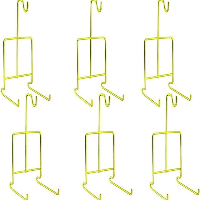 HOHIYA 6 pcs Tea Cup and Saucer Display Stand Holder Rack Teacup Easel for China Coffee Mug Organizer Wire Gold
