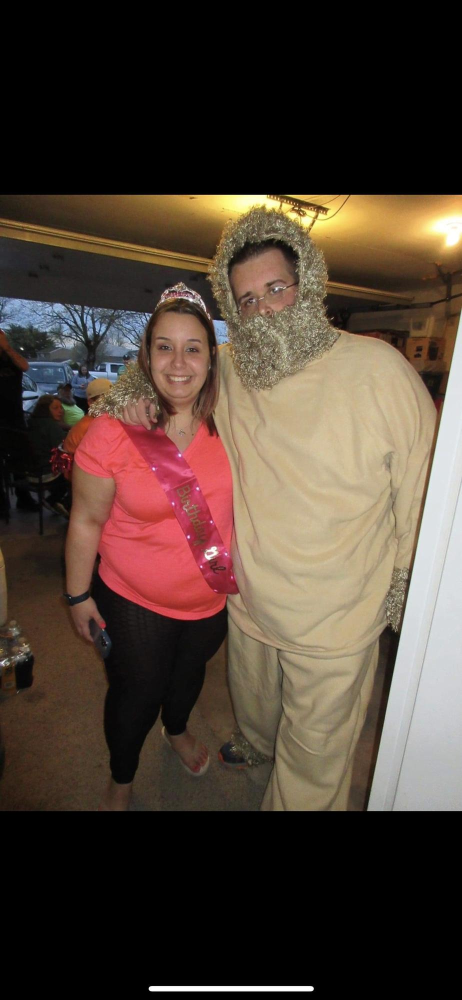 Tim dressed up like a lion on our engagement day and my 29th birthday on 04/22/2022!