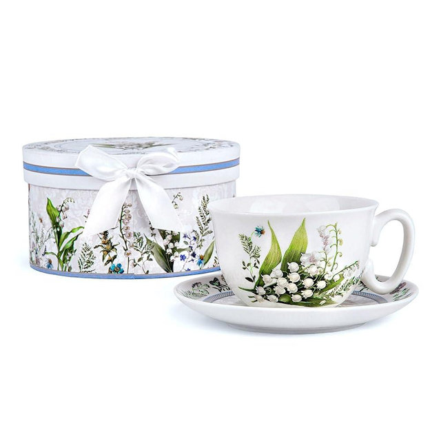 Bone China Tea/Coffee Cup and Saucer in Gift Box Tea Cup and Saucer Set of One
