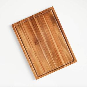 Crate & Barrel Acacia Wood Cutting Board 20"x15"x0.75"