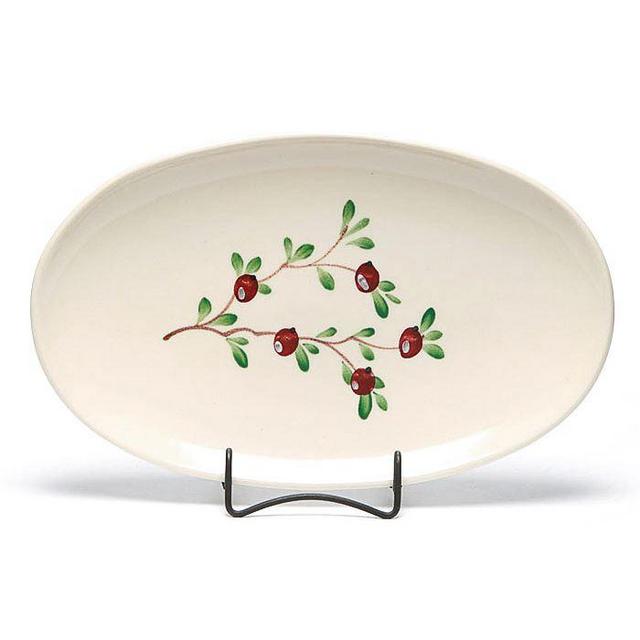 Cranberry Oval Platter