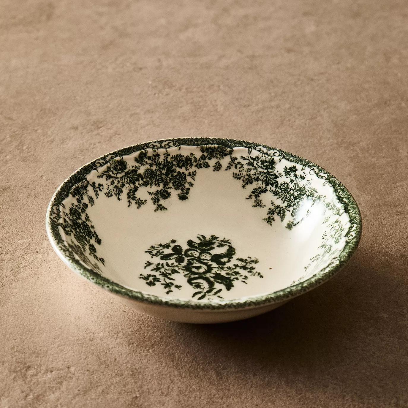 FLORAL EARTHENWARE BOWL