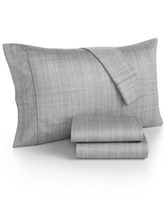 Hotel Collection Modern Plaid 525 Thread Count King Sheet Set, Only at Macy's