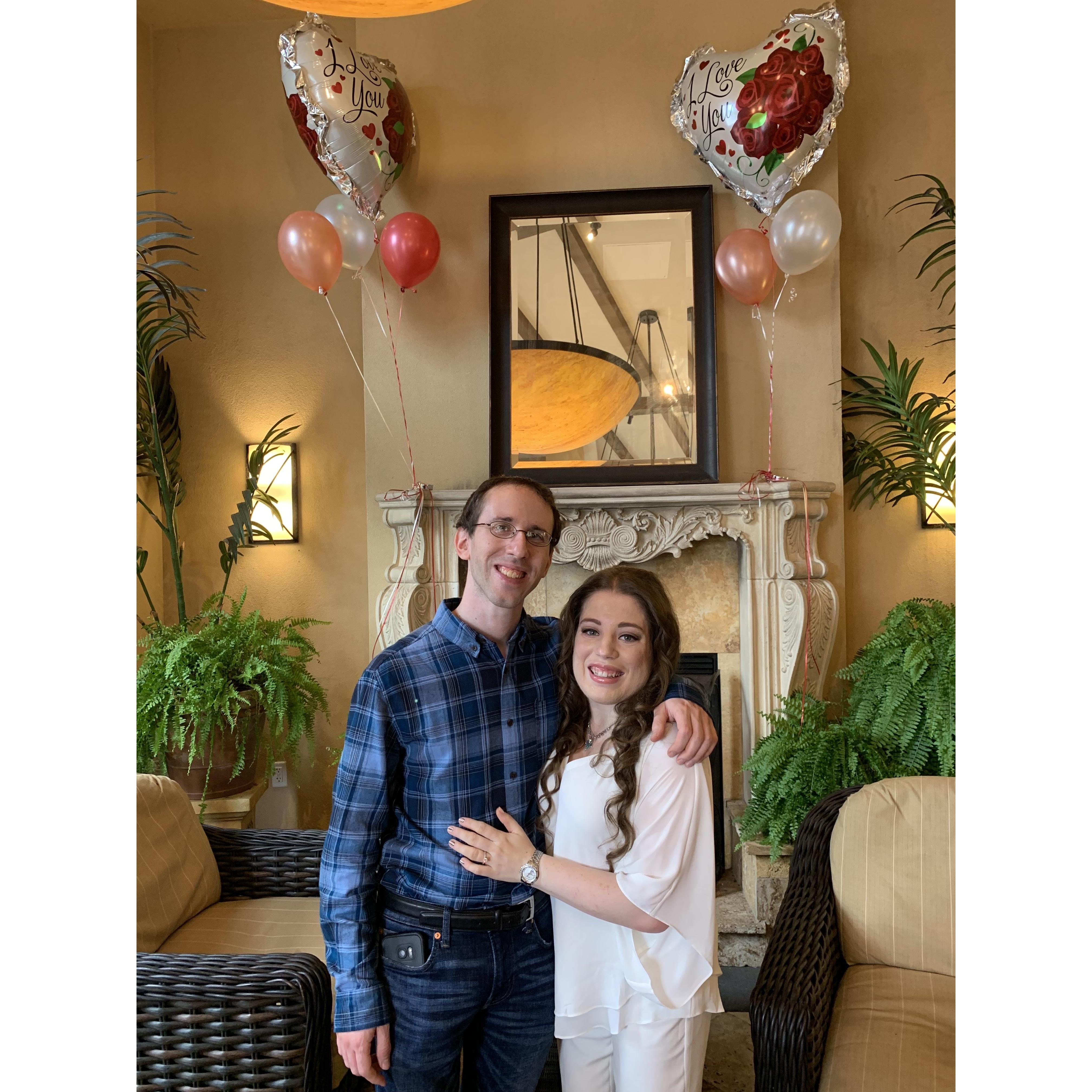 Celebrating our engagement!
October 6, 2019