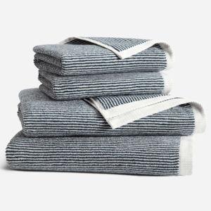Plush Turkish Cotton Bath Towel Bundle - Striped Abyss