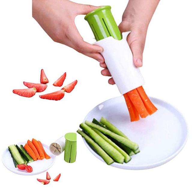 Cucumber Slicer, Strawberry Slicer, Grape Slicer, Carrot Cutter, Potato Cutter, Creative Kitchen Tools, br>Multi-Function Fruit And Vegetable Slicer, Fruit Salad Making Pizza Fruit Dispenser