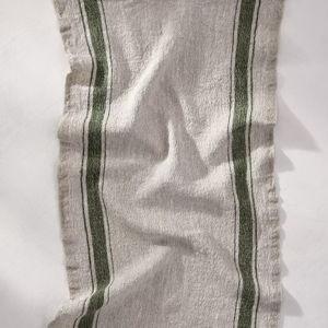 Lithuanian Linen Dish Towel, Green Stripe