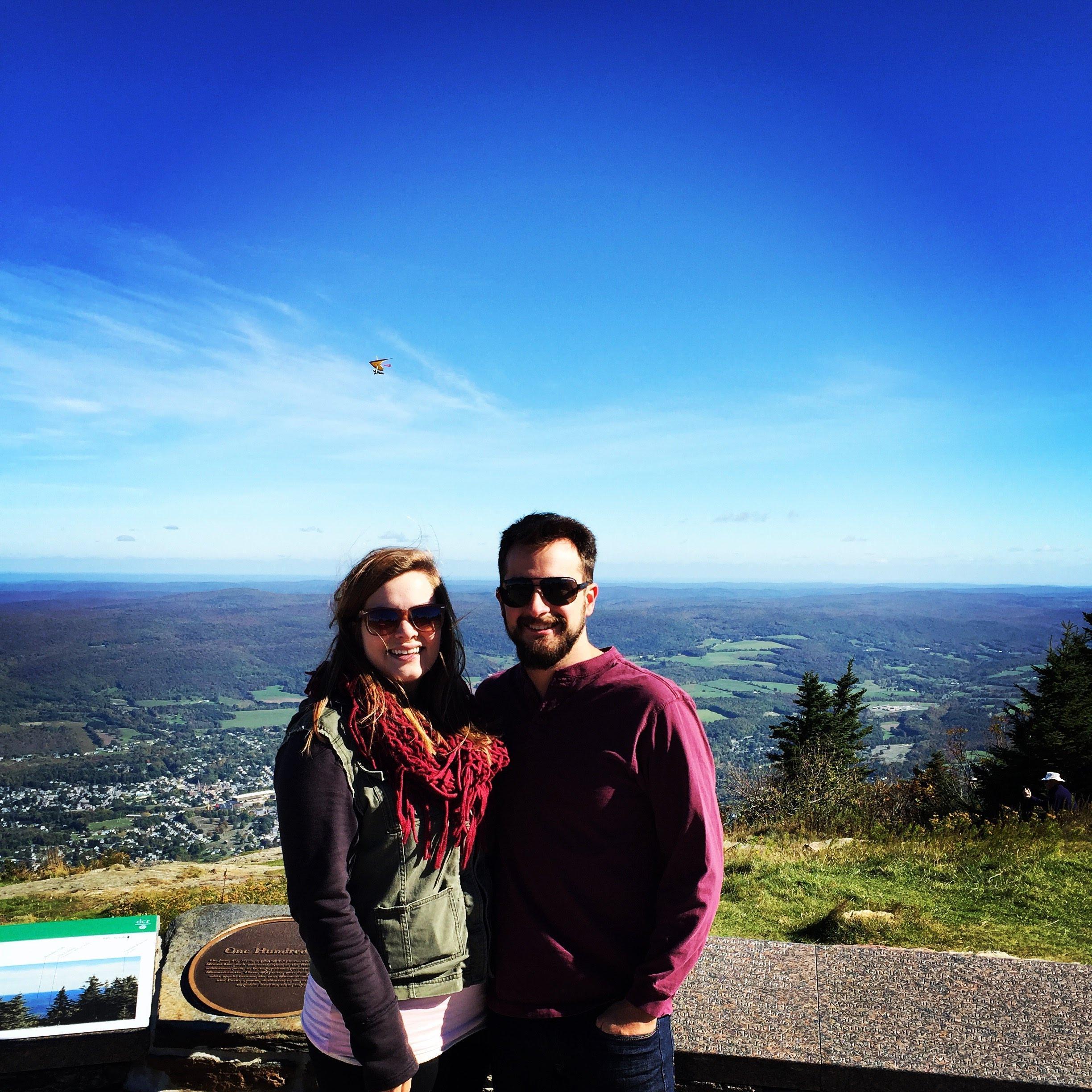 At the top of Mount Greylock. Where Caitlin fell in love with the this view and the Berkshires <3