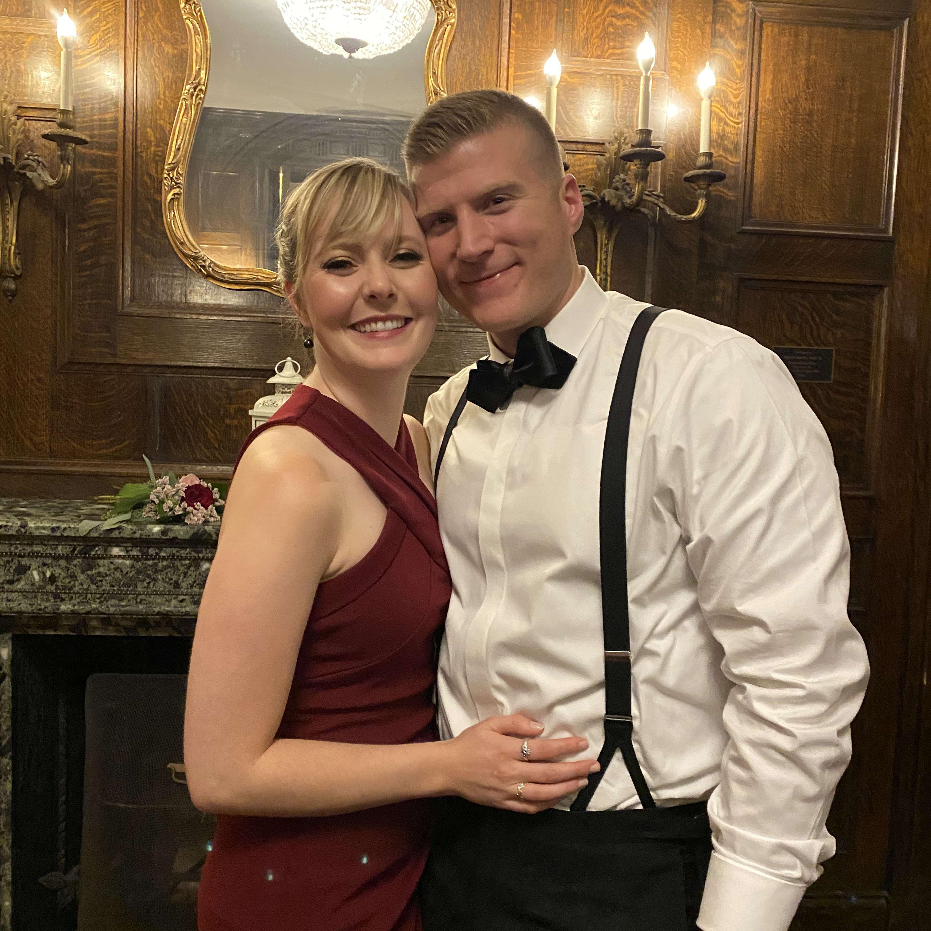 At groomsman Jon & his wife Melissa's wedding, our first wedding together