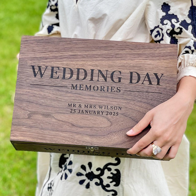 Wedding Engagement gift for couples Personalized Wooden Memory Keepsake Card box Christmas Gift for Bride Groom Wife Him Her Wedding CardBox